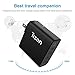 4-port USB Fast Wall Charger (40Watt) w/I+power High speed chip& foldable travel plug, Tizon Voyage for iPhone X, 8/8Plus, 7/7Plus, iPad Pro/Air 2, iPad mini 3,Samsung S8/S7/Edge/Plus&more
