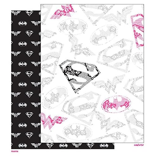 DC Comics Justice League Girl Bedding Set Awesome Power Wonder Woman Comforter and Sheet Set - Image 4