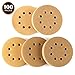 Sander Paper, Anti-Clogging and Loading - Tacklife 100 PCS 8 Holes Sanding Discs, 5 Inch Hook and Loop, 60/80 / 120/150 / 220 Grit Sandpaper Assortment for Random Orbital Sander - ASD04C
