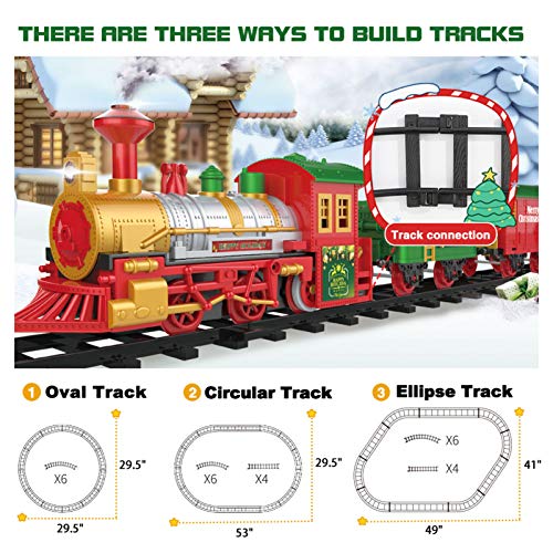 Lucky Doug Electric Train Toys Set Around Tree for Kids, Christmas