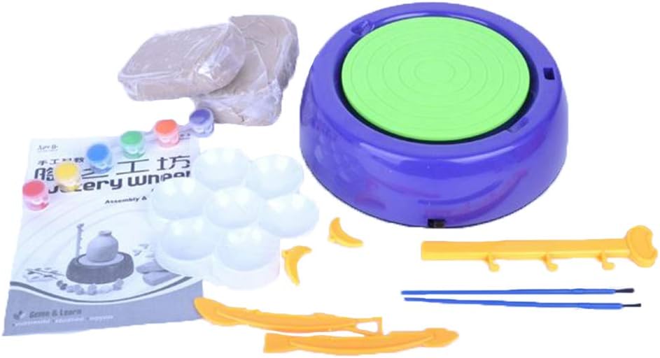 Vkospy Electric Portable Mini DIY Handmake Ceramic Pottery Machine Pottery Wheels Kids Arts Craft Children Educational Toy