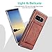 Galaxy Note 8 Wallet Case, Galaxy Note 8 Card Holder Case, Venoro PU Leather Wallet Case Cover with Card Slot Cash Pocket and Kickstand Protection Case for Samsung Galaxy Note 8 (Dark Brown)