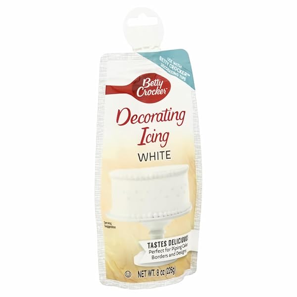 BETTY CROCKER DECORATING ICING POUCH WHITE 8 OZ (PACK OF 4)
