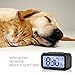 Alarm Clock Digital LCD Large Display Battery Operated Portable Modern Smart Snooze Silent Backlight Senor Date Time Temperature Clock for Heavy Sleepers Bedroom Kitchen Office Travel (black)
