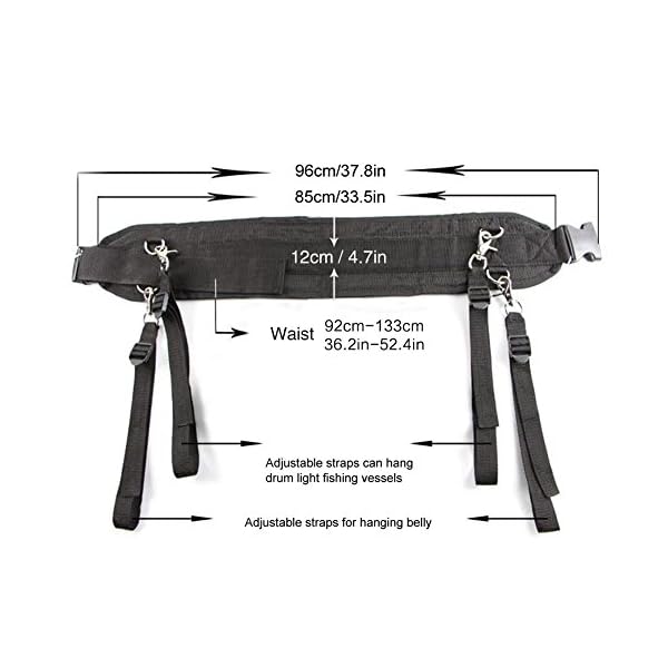 Pellor-Stand-Up-Offshore-Fishing-Gimbal-Padded-Fighting-Belt-Waist-Rod-Holder-Shoulder-Back-Harness