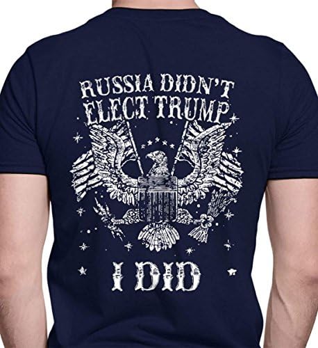 Sons of Liberty Russia Didn't Elect Trump. I Did. Navy/LRG Port & CO. T-Shirt.