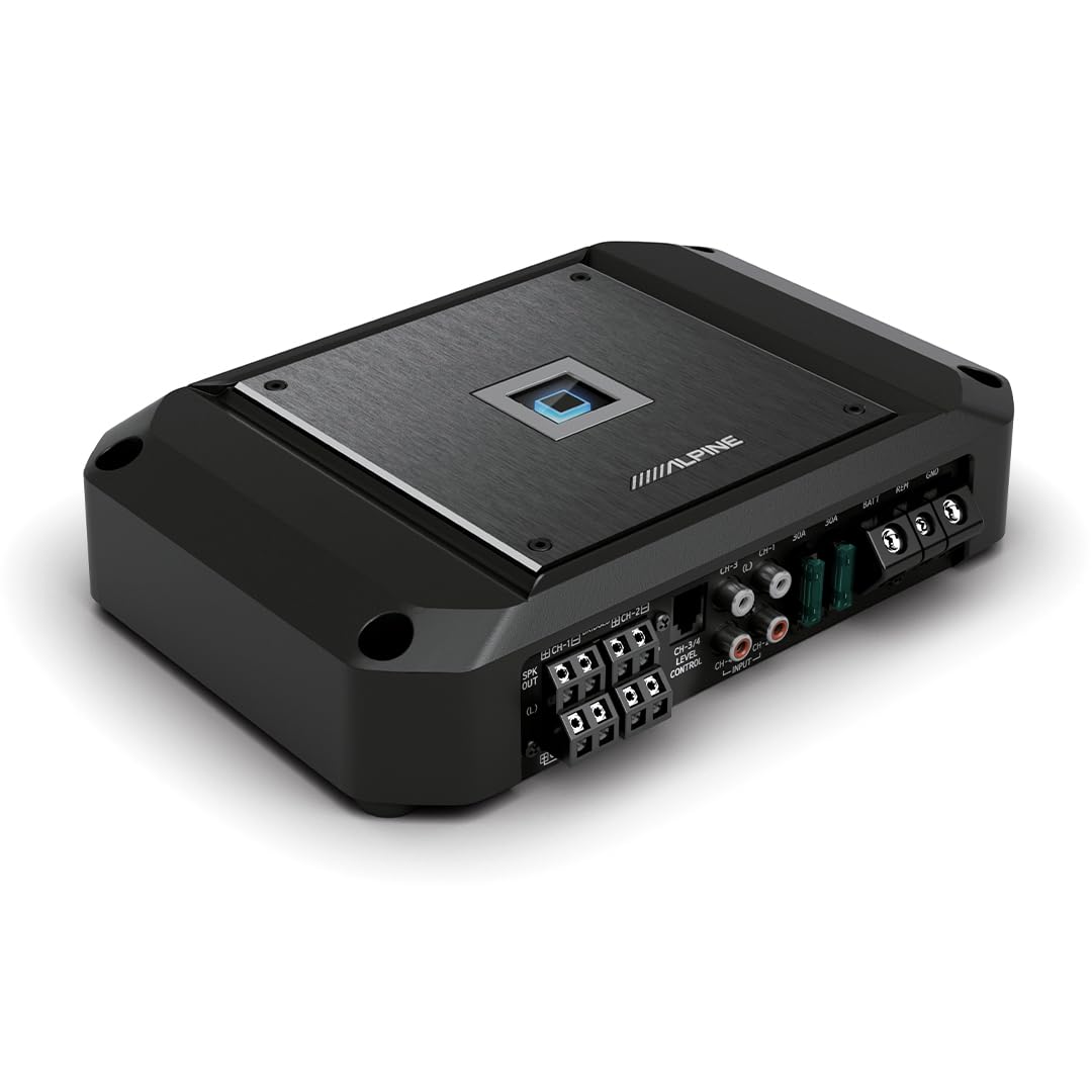 Alpine R2-A60F R-Series 4-Channel Amplifier - 150W x 4 at 2-Ohm, Hi-Res Certified