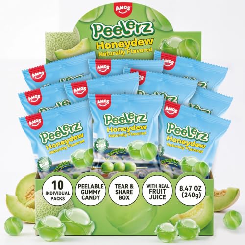 amos Peelers Gummy Candy Honeydew Melon Flavor