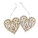 TINKSKY Heart Wooden Embellishments Crafts Hanging Ornament for Wedding Mother's Day DIY, Pack of 10