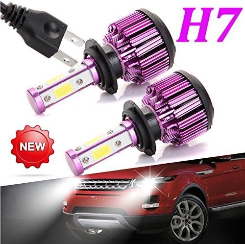 H7 COB LED Car Headlight Bulbs Conversion Kit 200W 20000LM Bulbs Super Bright COB Chips High or Low Beam 6000K White Bright 2X