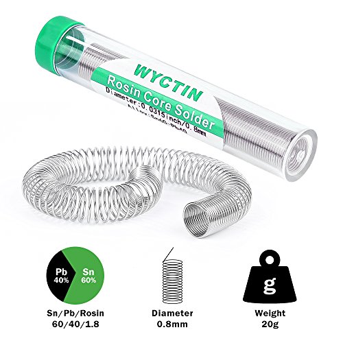 image for WYCTIN 60-40 Tin Lead Rosin Core Solder Wire for Electrical Solderding