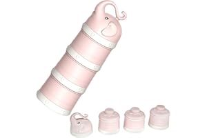 IENYPA Baby Milk Powder Formula Dispenser, Stackable Formula Dispenser Container Mixie Bottle for Travel, Large Capacity Formula Holder and Snack Storage, Non-Spill, Powder Leakage Free, BPA Free (Pink)