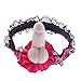 Amosfun Satin Lace Willy Garters Bachelorette Party Fancy Dress Gift Accessories (Black)