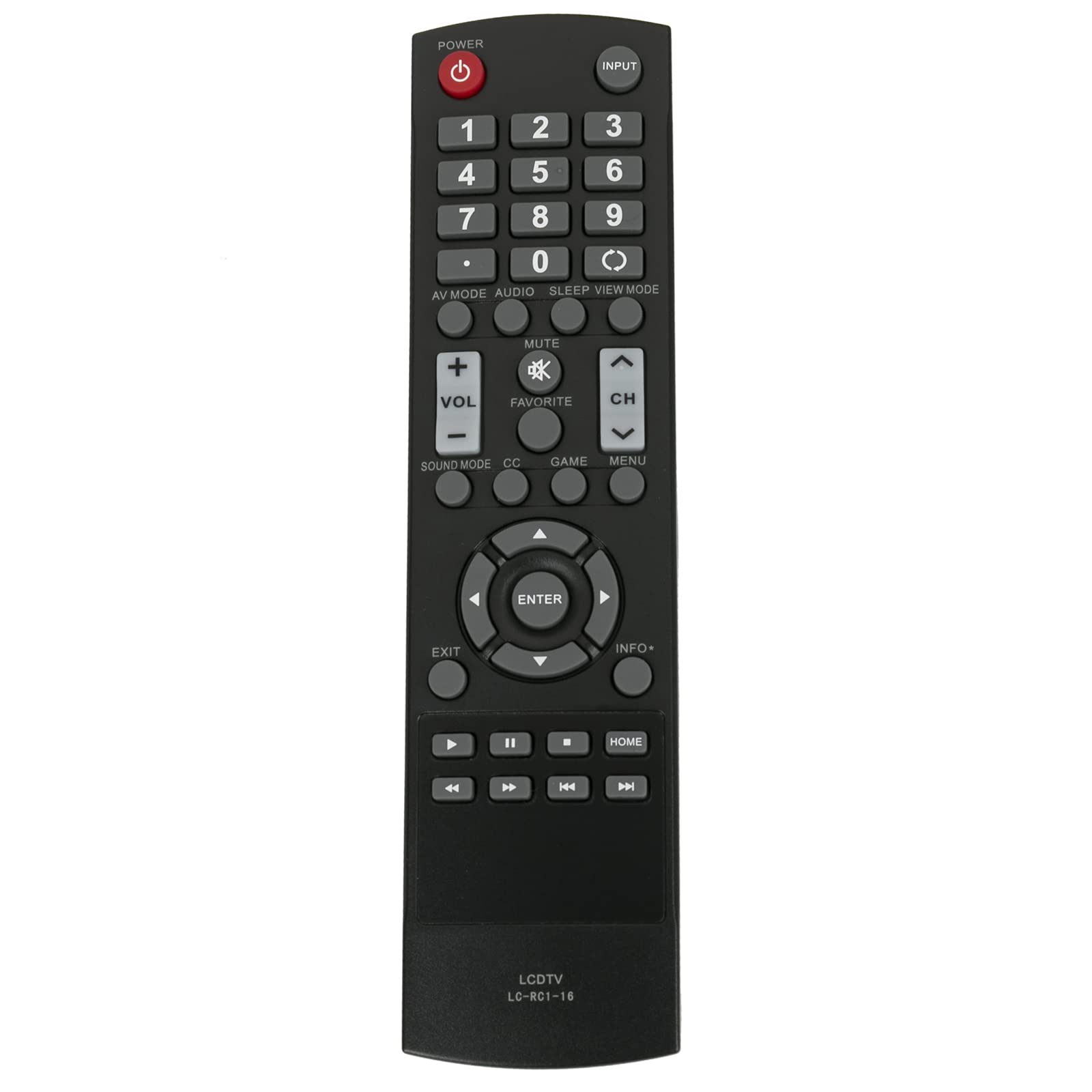 LC-RC1-16 Replacement Remote Control fit for Sharp Full HD LED TV LC-32LB370U LC-40LB480U LC-50LB370U