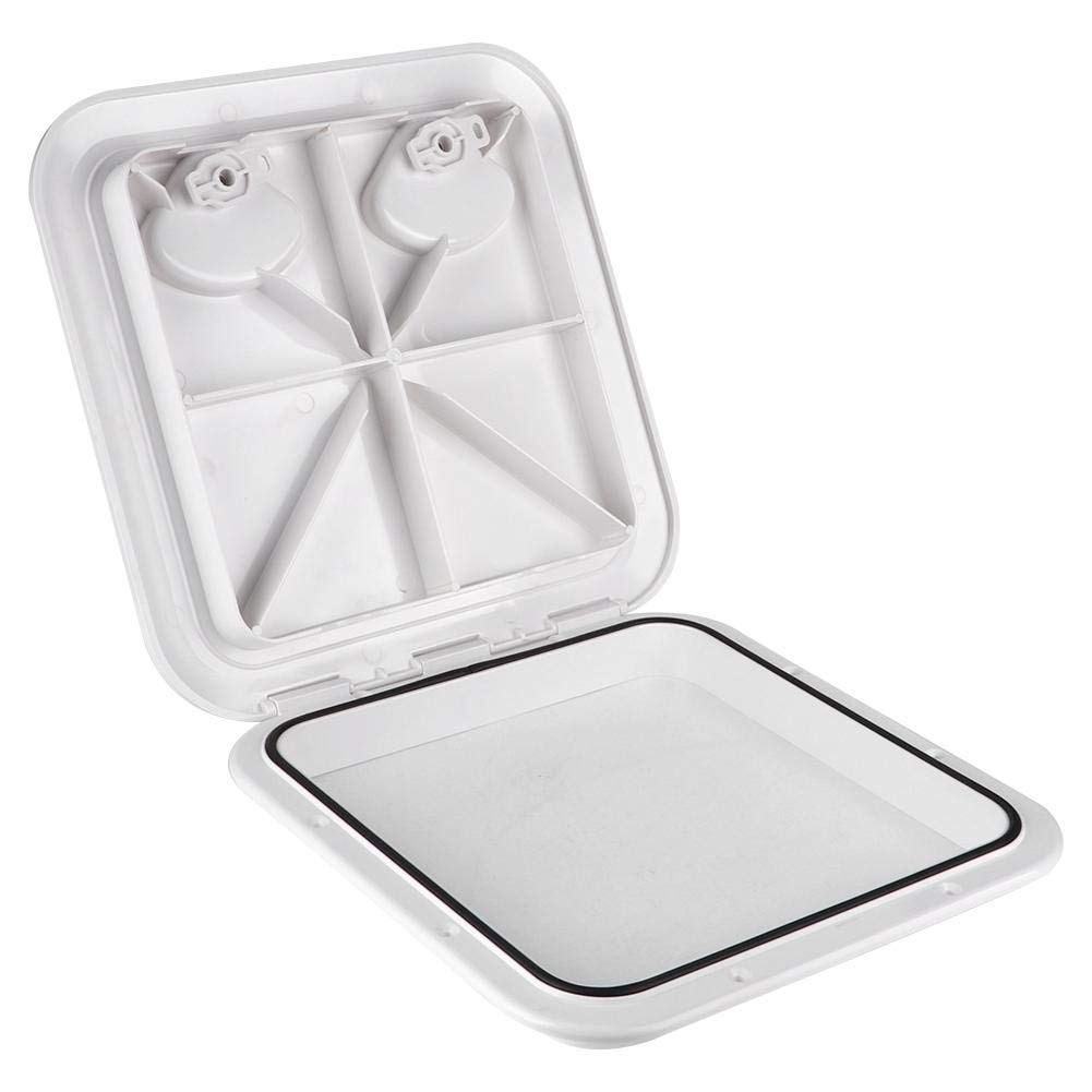Deck Hatch Lid, Square Marine Deck Cover, Marine Deck Access Hatch, Anti-UV Marine Deck Hatch Cover Yacht RV Boat Accessories RE-370-375, White