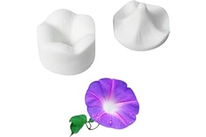 PANGBOER Morning Glory Flower Shape Silicones Baking Molds Set Suitable For Chocolate Sugarcraft Pastes Waxes Clay Creation F