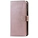 Abacus24-7 iPhone 7 PLUS Case, Wallet with RFID Blocking ID/Credit Card Theft Protection Flip Cover, Rose Gold