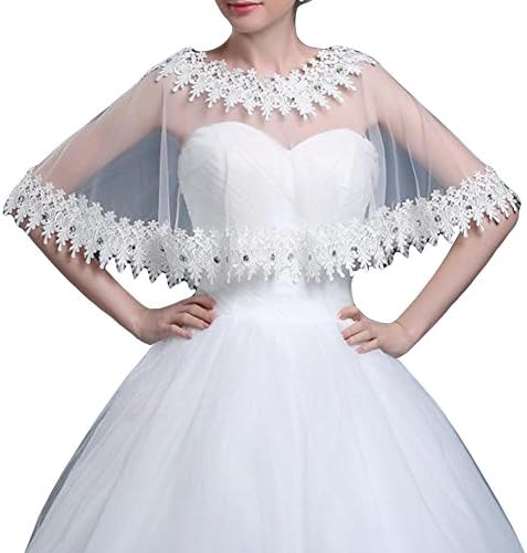 ZAHY Women's Wraps Cape Lace Shawl for Wedding Dresses