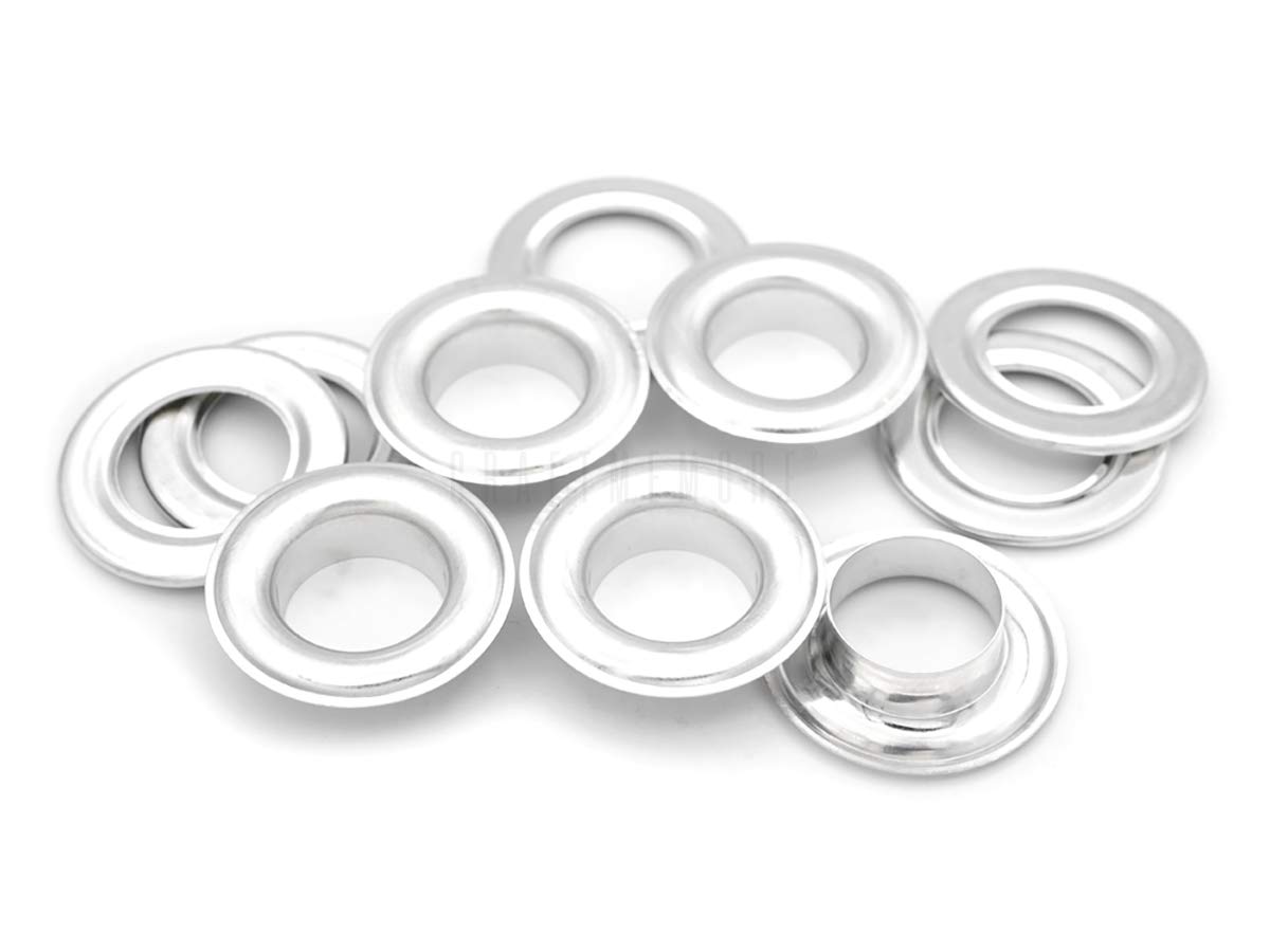 CRAFTMEMORE 25 Pack Aluminium Grommets Eyelets with Washers for Shoes, Bead Cores, Clothes, Leather, Canvas (3/4" (19mm))