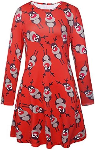 Herose Female Festive Patterns Ugly Christmas Dress Funny A-line Minidress Outfits
