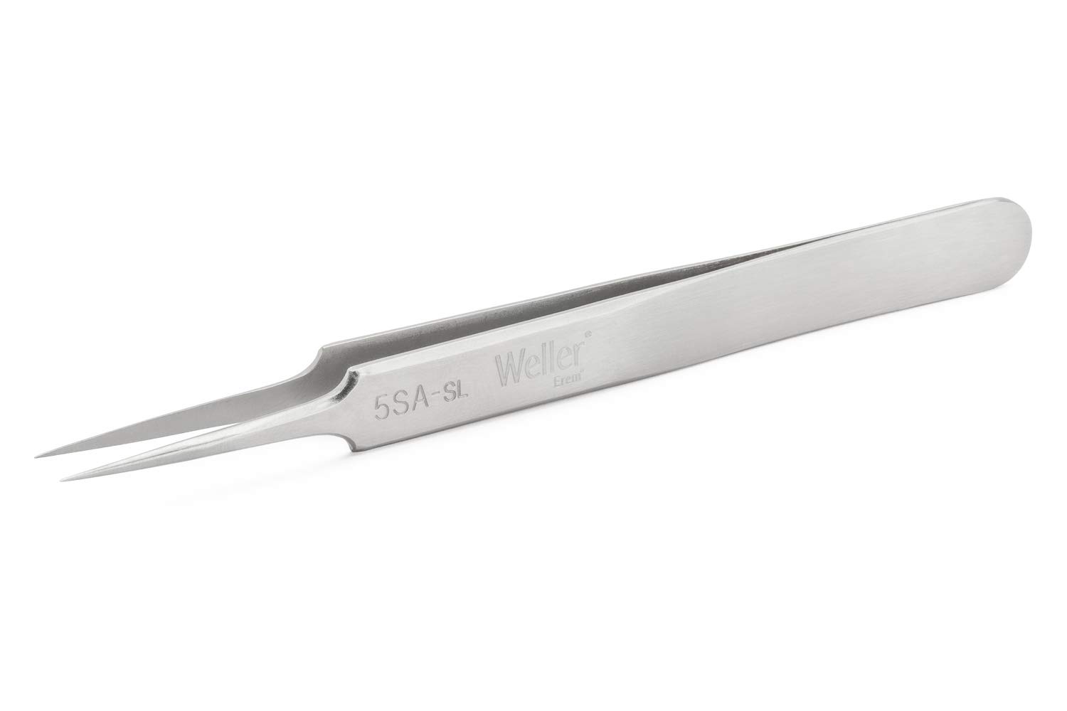 Weller Erem 5SASL Precision Tweezers with Very Pointed Tips, Suitable for Very Fine Wires, 110 mm