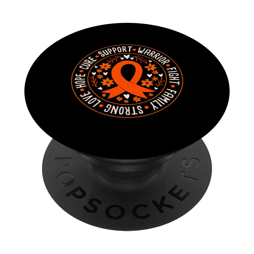 Warrior Fight Family Strong Love Hope Cure Support Leukemia PopSockets Swappable PopGrip
