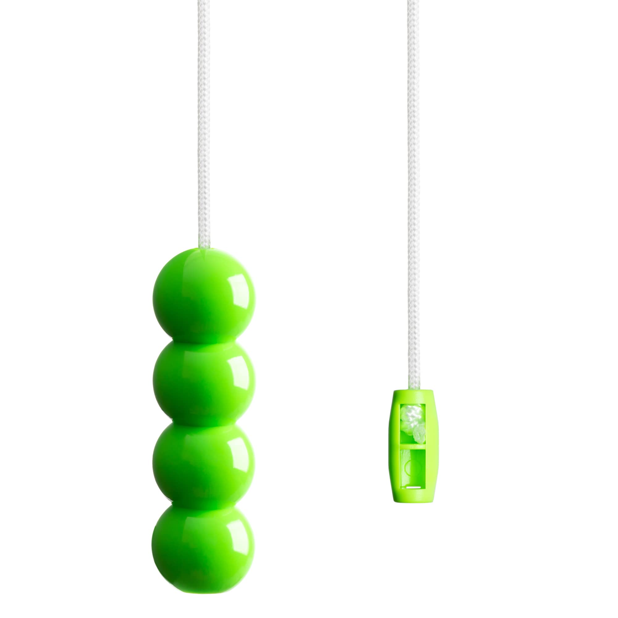 Light Pull Cord with a Bead Style Handle in a choice of Bright and Fun Colours. With Ice White Cord. (Lime Green)