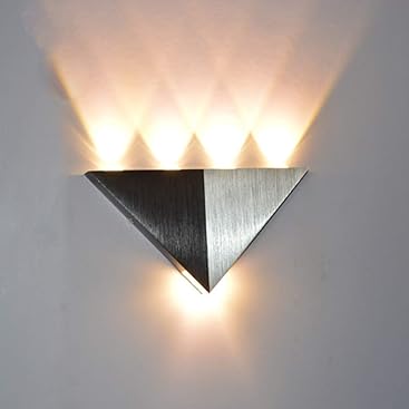 Moderne LED Wandleuchte aus Aluminum, Dreieckig effektlampe up und down