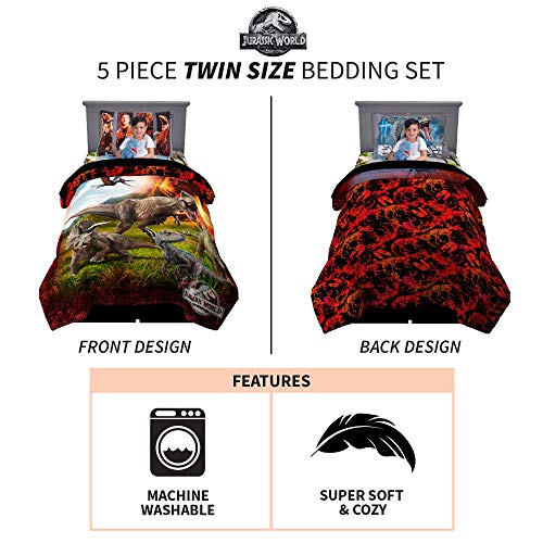2 Universal+Jurassic+Microfiber+Comforter+Bedding