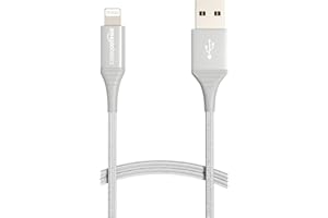鶹 Basics USB-A to Lightning Charger Cable, Nylon Braided Cord, MFi Certified Charger for Apple iPhone 14 13 12 11 X Xs P