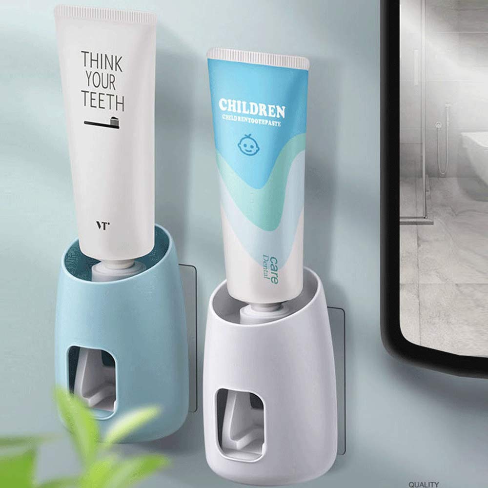 Buy Toothpaste Dispenser Wall ed Suction Blue RiwiR Single and Couple