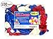 Pack of 100, Assorted Bright Red, White and Blue Color Latex Balloons, MADE IN USA!