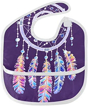 Hand Drawn Hanging Dreamcatcher Custom Soft Waterproof Washable Stain And Odor Resistant Baby Feeding Dribble Drool Bibs Burp Cloths For Infant Overall For 6-24 Months Kids Gifts