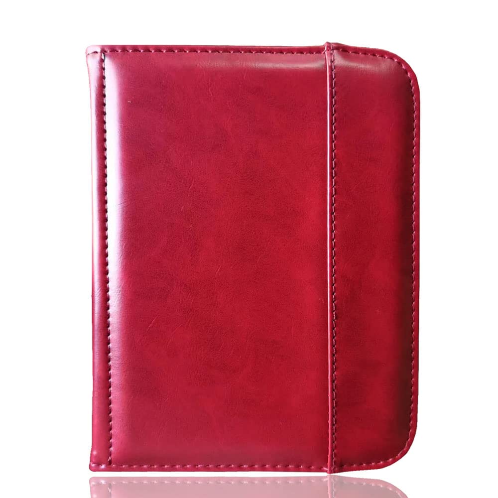 Fesar Barnes & Noble Nook Simple Touch eBook Reader GlowLight Cover Case, Folio Premium PU Leather Pocket Cover for Nook 2 & 3 Ebook Case (Wine Red)