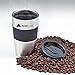 AdirChef Travel Coffee Mug 15 Oz - Insulated BPA Free Stainless Steel Vacuum Tumbler w/Spill Proof Slide Lid for Hot/Cold Drinks Great for Outdoor, Driving, Home or Office Use (Black)