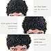 Women's Short Afro Kinky Curly Wig for Black Women 8 Inches Mixed Real Human Hair Wigs with Wig Cap