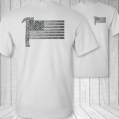 Men's American Flag Roofer Shirt - Thumbnail 4