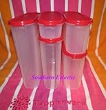 Tupperware Modular Mates Oval Set, Passion Red Seals