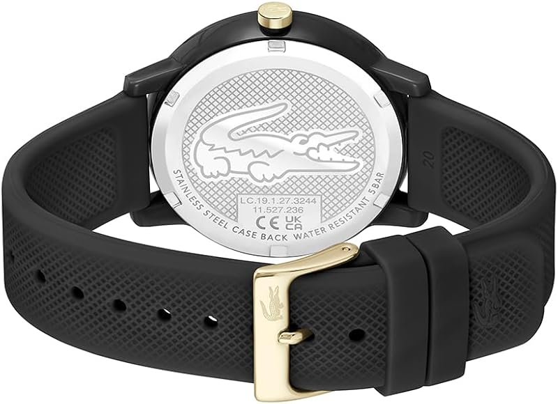 Orologio Analogico al Quarzo da Uomo Collezione LACOSTE.12.12 con Cinturino in Silicone Nero - 2011233