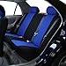 FH Group FB050115 Flat Cloth Seat Covers (Blue) Full Set – Universal Fit for Cars Trucks & SUVs