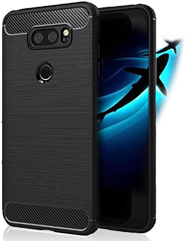LG V30/LG V30S/LG V30 Plus Case - Hard TPU Protective Phone Cover - Slim &amp; Flexible - Shockproof Anti-Slip Defender Case – Black