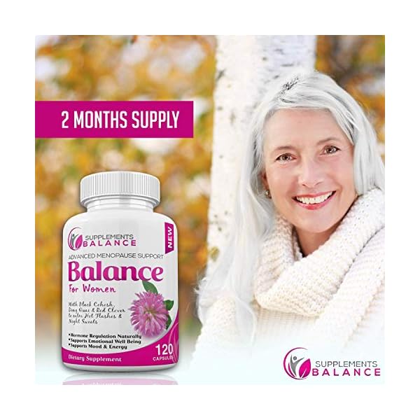 Hormone Balance & Menopause Relief for Women 120 Capsules 2 Months of Hot Flash Support for