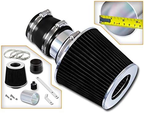 Rtunes Racing Short Ram Air Intake Kit + Filter Combo BLACK Compatible For 99-04 Volkswagen Golf/Jetta/GTI (1.8T / 2.0L / VR6) …