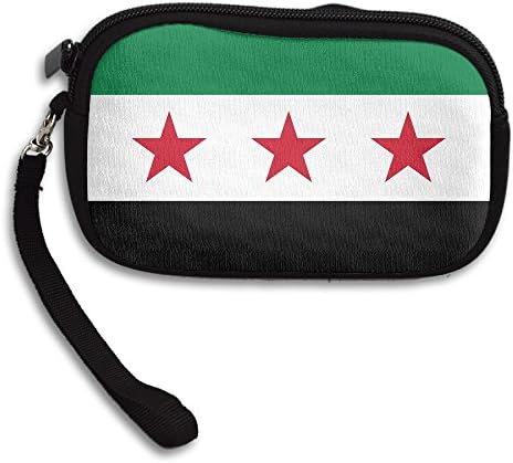 Syrian Flag Women's Modern Purses Cash Bag Card Strap Pouch Coin Wallet