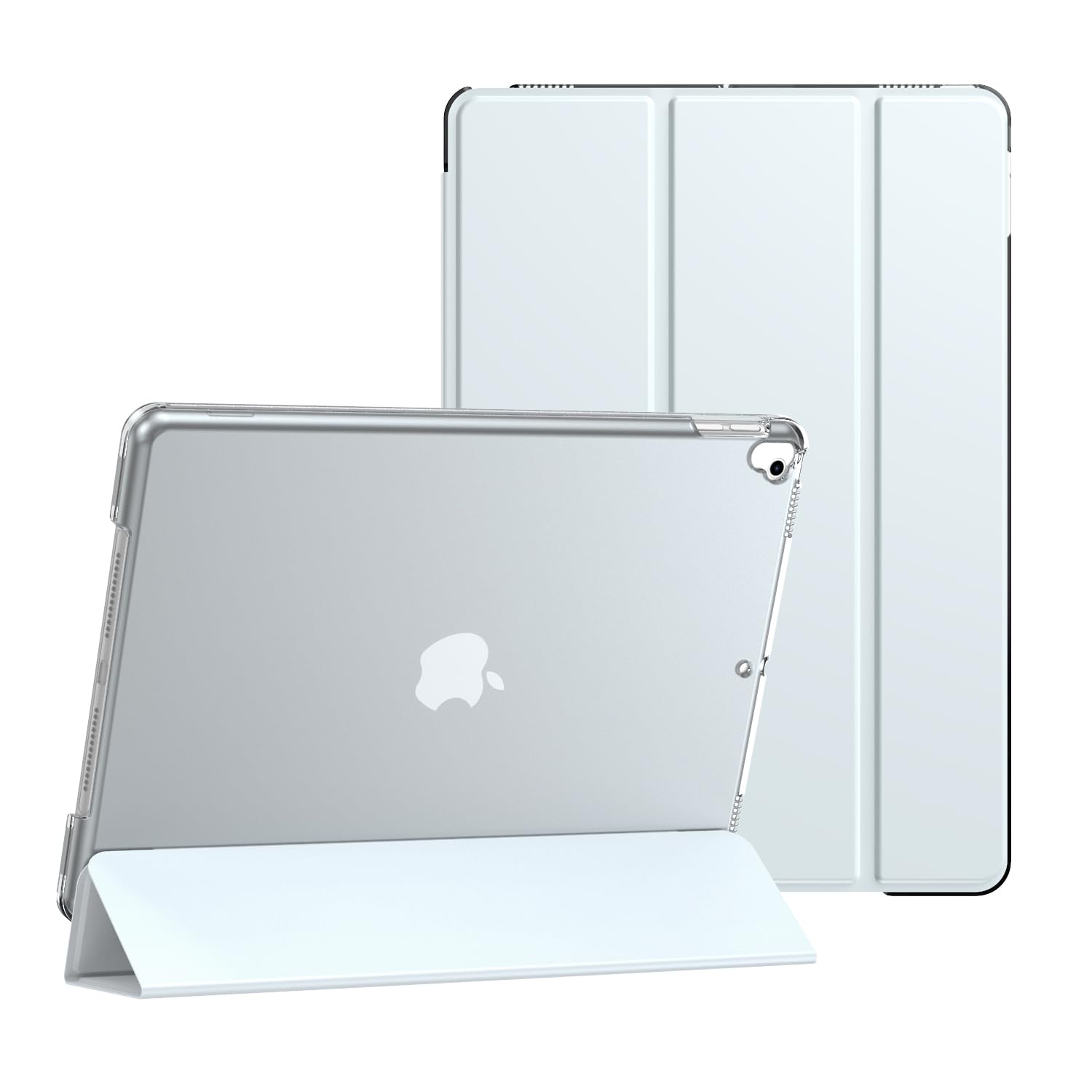 For Apple iPad Pro 10.5 (2017) A1701 A1709 And iPad Air 3 (2019) A2152 A2123 A2153 Smart Case with Auto Wake/Sleep (White)