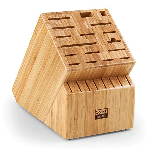 Cooks Standard Bamboo Knife Block Holder without Knives, 25 Slot X