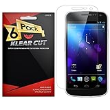 Klear Cut [6 Pack] Screen Protector for Samsung Galaxy Nexus – Lifetime Replacement Warranty - Anti-Bubble & Anti-Fingerprint High Definition (HD) Clear Premium PET Cover – Retail Packaging