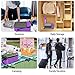 6 Set Compression Packing Cubes Travel Expandable Packing Organizers(Purple)
