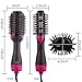 One Step Hair Dryer,Lumcrissy Hot Air Brush, Hair Styler & Volumizer Ceramic Electric Blow Dryer,3 in1 Styling Brush Hair Straightener with 2 Duckbill clips (110V ONLY)