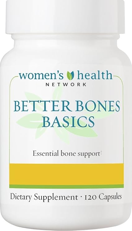 Amazon Com Better Bones Basics By Women S Health Network Calcium Magnesium Zinc Vitamin D Vitamin K Manganese And Boron 120 Capsules Health Personal Care